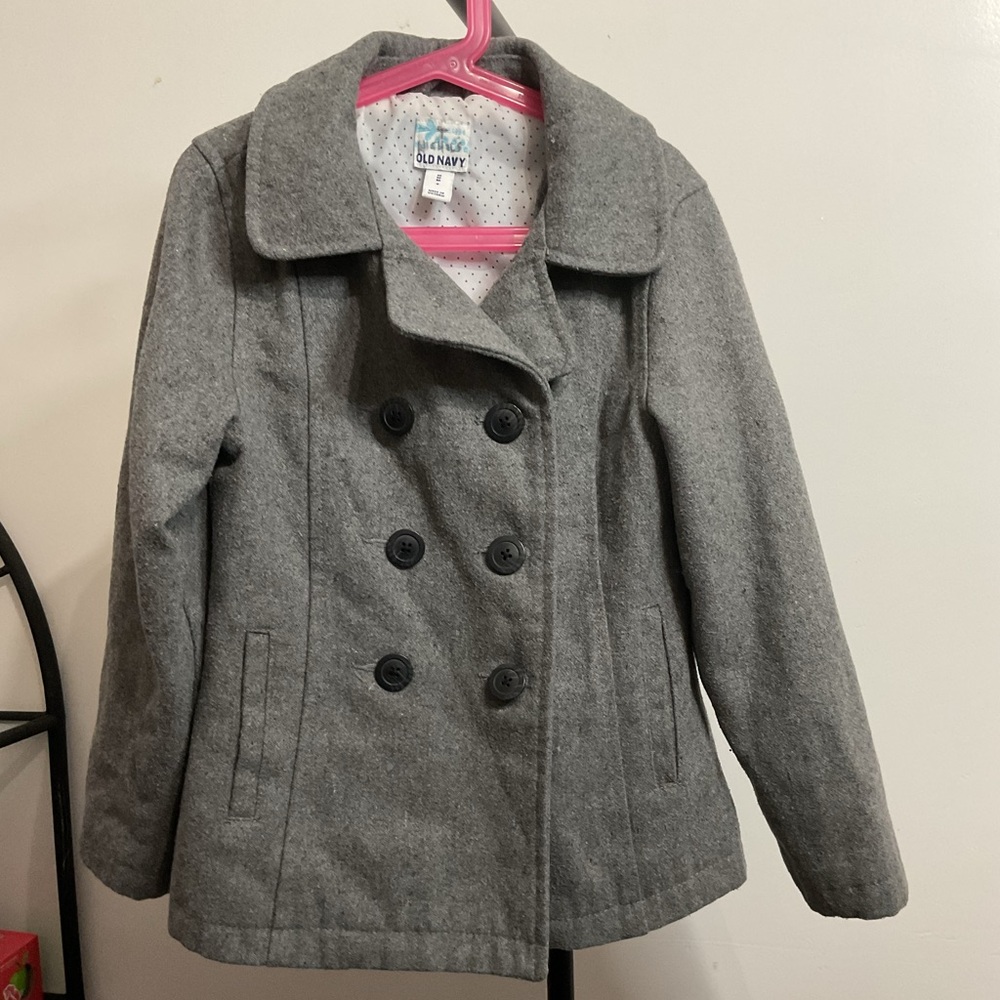 Old Navy kids Gray Peacoat size M
